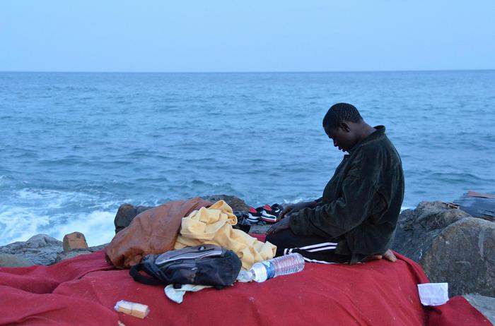 Migrants at the Italy-France border in Ventimiglia