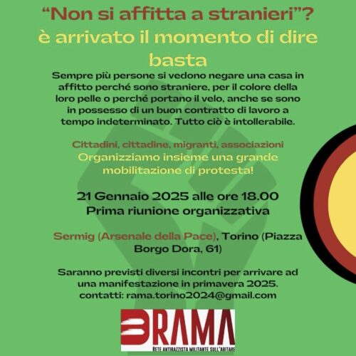 “Non si affitta a stranieri”? Parte da Torino la mobilitazione della società civile