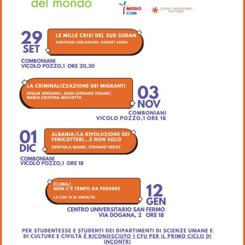 locandina martedì del mondo 3 novembre Verona